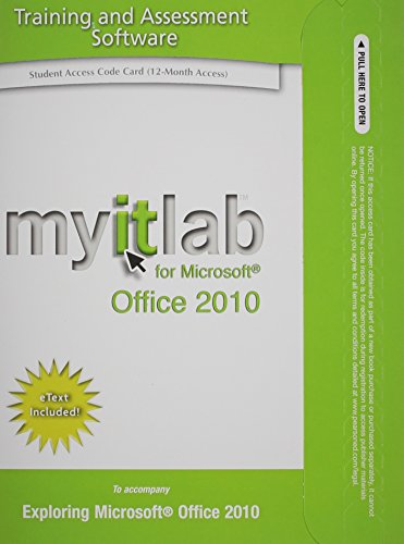 9780133481723: myitlab with Pearson eText -- Access Code -- for Exploring Office 2010