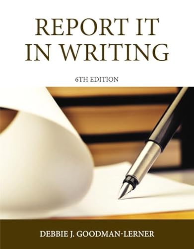 Stock image for Report It in Writing for sale by Bulrushed Books