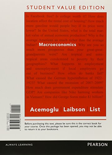 9780133487169: Macroeconomics, Student Value Edition