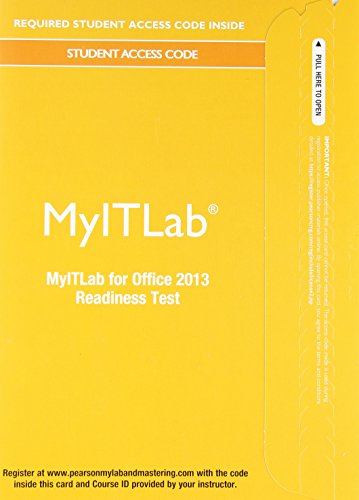 9780133495065: MyLab IT without Pearson eText -- Access Card -- for Office 2013 [Readiness Testing]