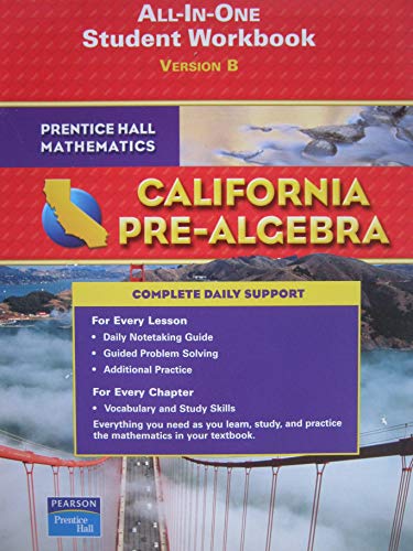 Imagen de archivo de California Pre-algebra (All In One Student Workbook, Version B) a la venta por ThriftBooks-Atlanta