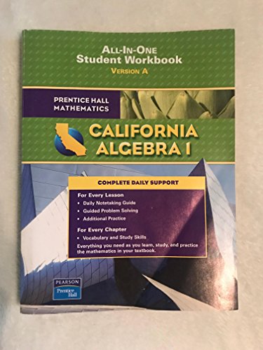 9780133501155: California Alegrbra 1: All-In-One Student Workbook (Grade Level 8, Version A)