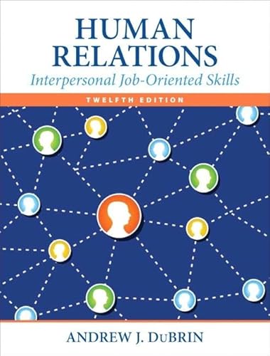 Beispielbild fr Human Relations: Interpersonal Job-Oriented Skills zum Verkauf von BooksRun