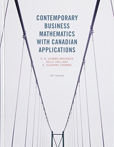 9780133508734: Contemporary Business Mathematics with Canadian Applications Plus MyMathLab with Pearson eText -- Access Card Package, 10/e