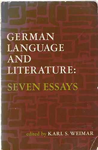 Imagen de archivo de German language and literature: seven essays a la venta por Wonder Book