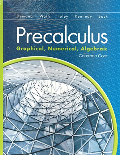 9780133541342: Precalculus: Graphical, Numerical, Algebraic w/Math XL Student Access Kit (Common Core Student edition)