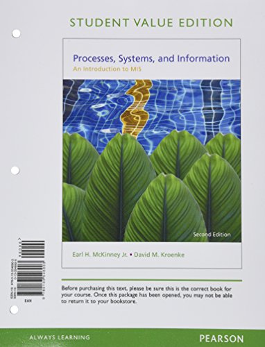 Beispielbild fr Processes, Systems, and Information: An Introduction to MIS, Student Value Edition zum Verkauf von HPB-Red
