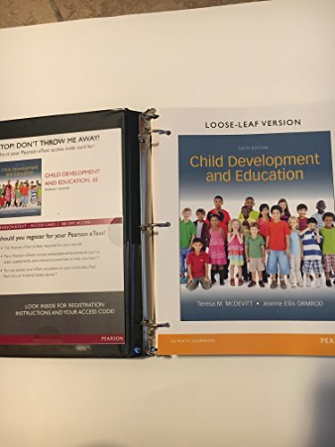 9780133549690: Child Development and Education