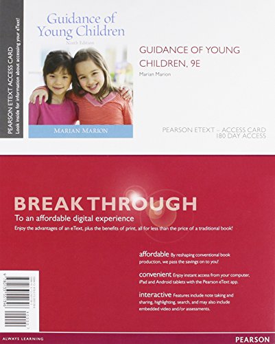 Beispielbild fr Guidance of Young Children, Enhanced Pearson eText -- Access Card zum Verkauf von Bulrushed Books