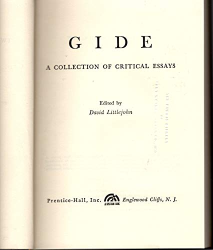 Beispielbild fr Gide;: A collection of critical essays (Twentieth century views) zum Verkauf von Wonder Book