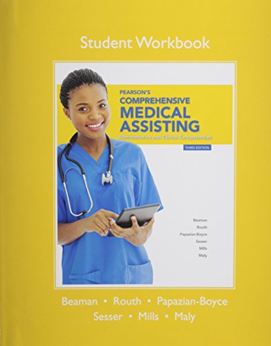 Imagen de archivo de Student Workbook for Pearson's Comprehensive Medical Assisting a la venta por BookHolders