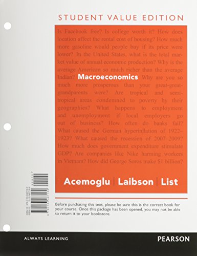 Imagen de archivo de Macroeconomics, Student Value Edition Plus NEW MyEconLab with Pearson eText -- Access Card Package (Pearson Series in Economics) (NEW!!) a la venta por BookHolders