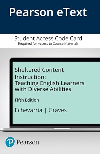 Stock image for Sheltered Content Instruction: Teaching English Learners With Diverse Abilities, Video-enhanced Pearson Etext Access Card for sale by Revaluation Books