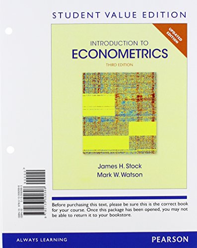 Stock image for Introduction to Econometrics, Update, Student Value Edition (3rd Edition) for sale by SecondSale