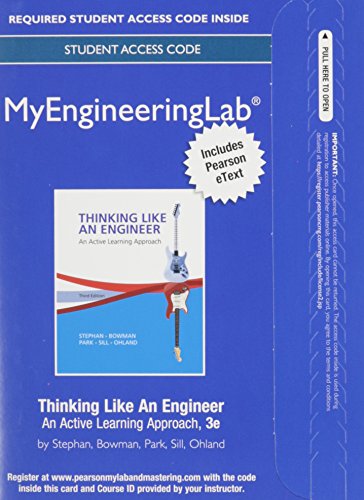 Beispielbild fr Mylab Engineering with Pearson Etext -- Access Card -- for Thinking like an Engineer : an Active Learning Approach zum Verkauf von Mahler Books