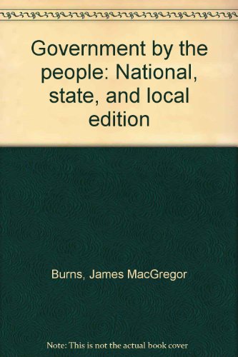 Stock image for Government by the people: National, state, and local edition for sale by HPB-Red