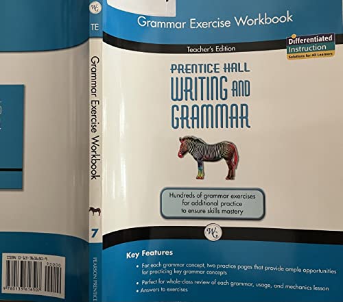 9780133616507: Prentice Hall Writing and Grammar Grammar Exercise Workbook Teacher's Edition. (Paperback)