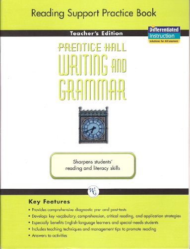 Stock image for Prentice Hall Writing and Grammar Reading Support Practice Book Teacher's Edition. (Paperback) for sale by Better World Books