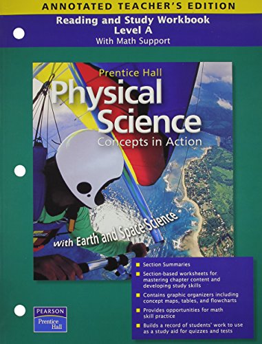 Stock image for Reading and Study Workbook, Level A: With Math Support for Physical Science Concepts in Action, Annotated Teacher's Edition for sale by HPB-Red
