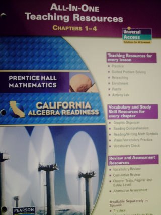 9780133632309: All-In-One Teaching Resources Chapters 1-4 (Prentice Hall Mathematics - California Algebra Readiness)
