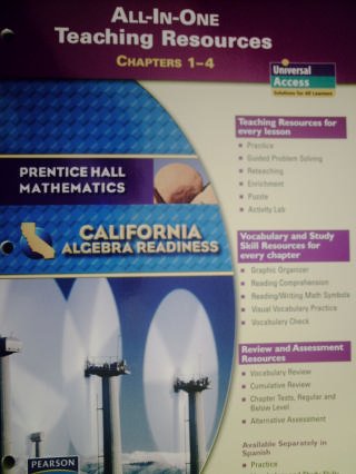 Stock image for Prentice Hall Mathematics - California Pre-Algebra -- All-in-One Teaching Resources, Chapters 1 - 4 for sale by HPB-Red