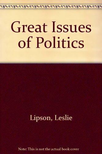Stock image for The Great Issues of Politics for sale by Wonder Book