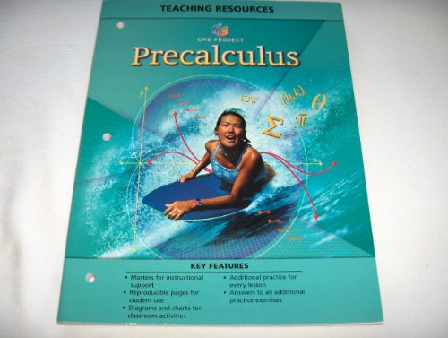 Stock image for Center For Mathematics Education Project Precalculus Teaching Resources Blackline Masters ; 9780133644210 ; 0133644219 for sale by APlus Textbooks