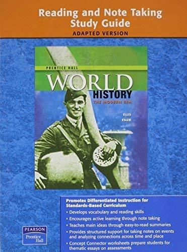 WORLD HISTORY READING AND NOTETAKING STUDY GUIDE SURVEY ADAPTED 2009 (9780133652000) by Staff