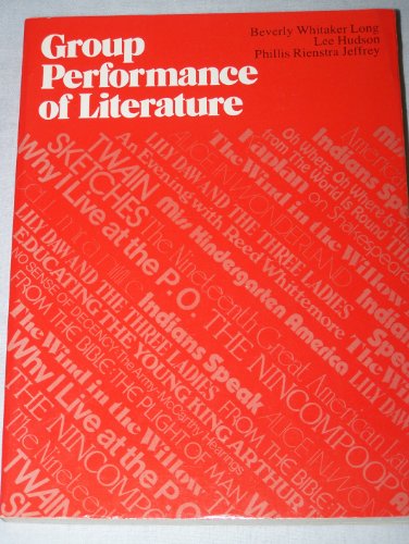 Imagen de archivo de Group Performance of Literature a la venta por Better World Books