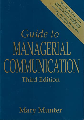 Imagen de archivo de Guide to Managerial Communication a la venta por Wonder Book