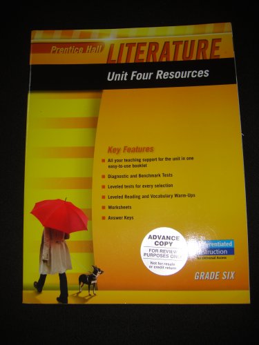 Imagen de archivo de PRENTICE HALL LITERATURE 2010 UNIT 4 RESOURCE GRADE 6 a la venta por Nationwide_Text