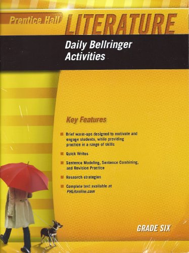 9780133674156: Daily Bellringer Activities, Grade 6 (Prentice Hall Literature)