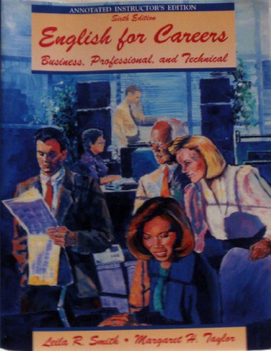 Imagen de archivo de English for Careers : Business, Professional, and Technical(Instructors Manual) a la venta por ThriftBooks-Dallas