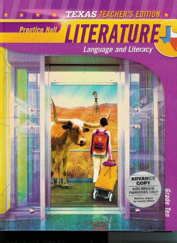 Beispielbild fr Texas Literature Teacher's Edition (Language and Literacy, Grade ten) zum Verkauf von HPB-Red