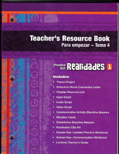 Stock image for Realidades 1 Teacher's Resource Book Para empezar-Tema 4 for sale by Nationwide_Text