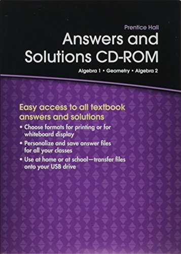 Stock image for HIGH SCHOOL MATH 2011 ALGEBRA 1/GEOMETRY/ALGEBRA 2 SOLUTION KEY CD for sale by Iridium_Books