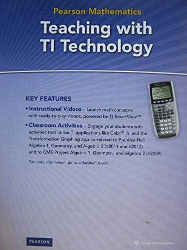 Beispielbild fr Pearson Mathematics, Teaching with TI Technology zum Verkauf von Nationwide_Text