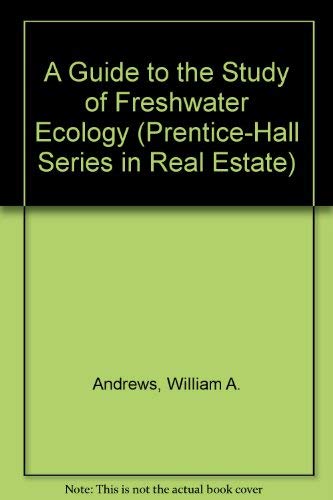 

A Guide to the Study of Freshwater Ecology