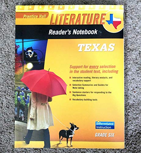 Beispielbild fr Literature Reader's Notebook Texas Grade Six zum Verkauf von Your Online Bookstore