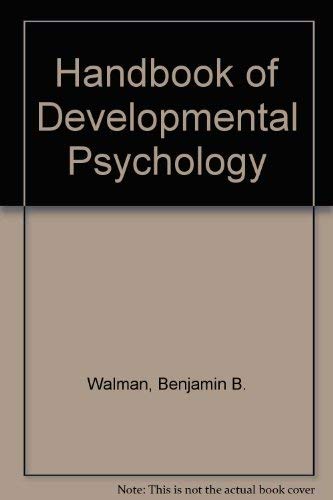 Imagen de archivo de Handbook of Developmental Psychology a la venta por Better World Books