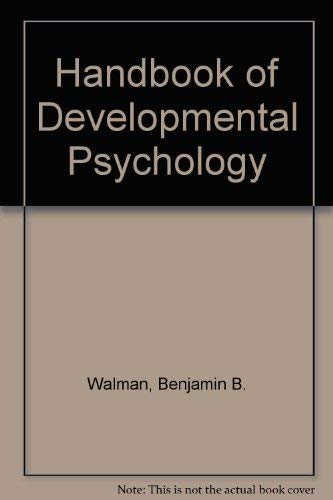 Stock image for Handbook of Developmental Psychology for sale by HPB-Red