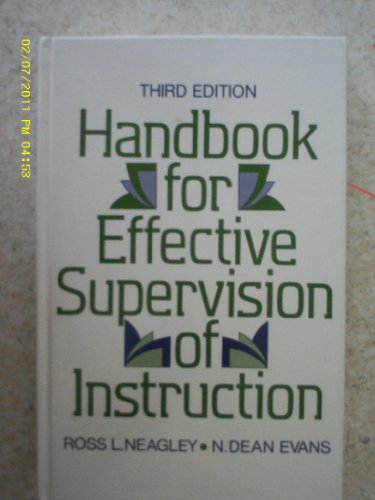 Stock image for Handbook for Effective Supervision of Instruction for sale by Better World Books Ltd