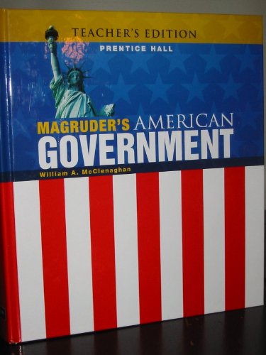 Imagen de archivo de MAGRUDER'S AMERICAN GOVERNMENT, Teacher's Edition a la venta por TextbookRush