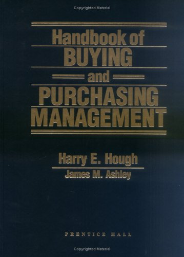 Beispielbild fr Handbook for Buying and Purchasing Management zum Verkauf von SecondSale