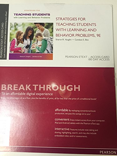 Stock image for Strategies for Teaching Students with Learning and Behavior Problems, Video-Enhanced Pearson eText -- Access Card for sale by Revaluation Books