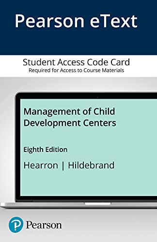 Stock image for Management of Child Development Centers, Enhanced Pearson eText -- Access Card (8th Edition) for sale by Iridium_Books