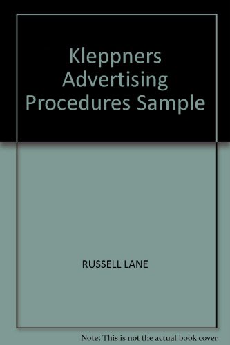 9780133747867: Kleppners Advertising Procedures Sample