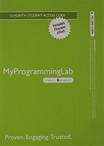 Imagen de archivo de MyProgrammingLab with Pearson eText -- Access Card -- for Intro to Java Programming, Comprehensive Version, 10/e a la venta por BookHolders