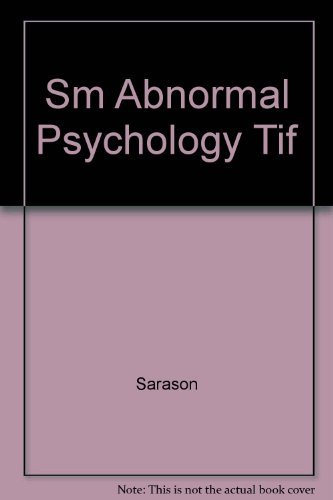 Beispielbild fr Test Item File: Abnormal Psychology: The Problem of Maladaptive Behavior (8th Edition) zum Verkauf von SecondSale