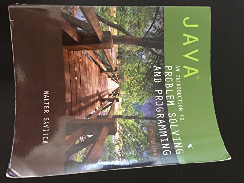 Beispielbild fr Java: An Introduction to Problem Solving and Programming (7th Edition) zum Verkauf von SecondSale